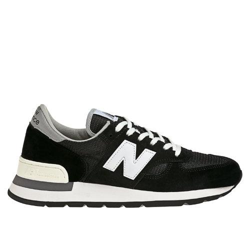New Balance 990 Men's Made In Usa Shoes - Black, White (m990blk)