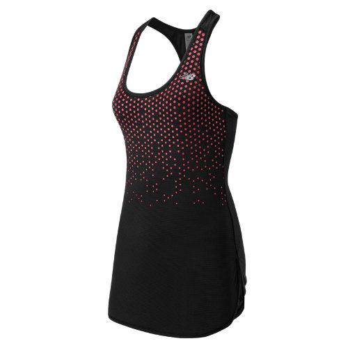 New Balance 53161 Women's Accelerate Tunic Graphic - Black, Cerise (wt53161ban)
