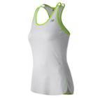 New Balance 61217 Women's Precision Run Tank - White/green (wt61217wt)