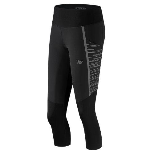 New Balance 61236 Women's Precision Run Capri - Black (wp61236bk)