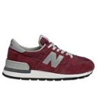 990 New Balance Men's Made In Usa Shoes - Burgundy, Grey (m990bd)
