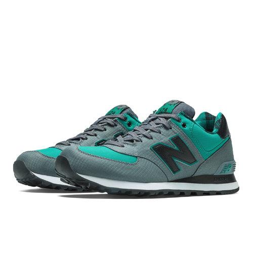 New Balance Camping 574 Men's 574 Shoes - Lead, Teal, Black (ml574ftg)
