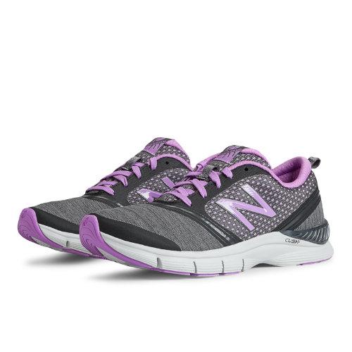 New Balance 711 Heathered Women's Gym Trainers Shoes - Black, Grey, Violet Haze (wx711bk)