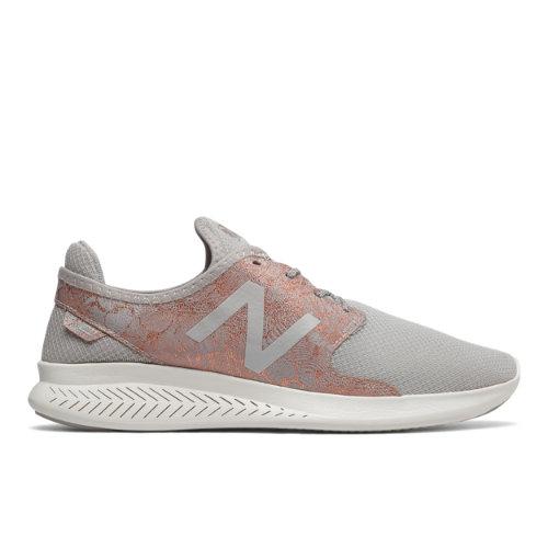 New Balance Fuelcore Coast V3 Women's Speed Shoes - Grey/gold/off White (wcoaslo3)
