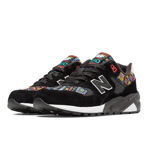 New Balance 580 Considered Chaos Women's Running Classics Shoes - Black, White, Cardinal Red (wrt580ha)