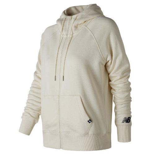 New Balance 73520 Women's Essentials Full Zip Hoodie - Off White (wj73520aga)