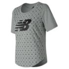 New Balance 71645 Women's Womens Trackster Ss Top - Grey (wt71645hgr)