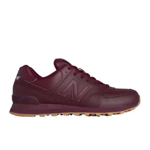 New Balance 574 Leather Men's 574 Shoes - Red (nb574aab)