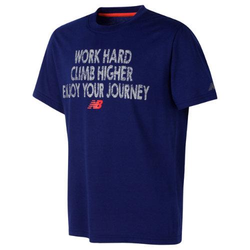 New Balance 12513 Kids' Short Sleeve Graphic Tee - Blue (bt12513bas)