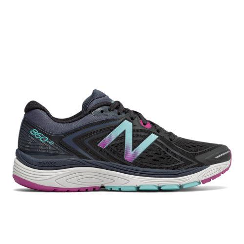 New Balance 860v8 Women's Distance Shoes - Black/pink/grey (w860bp8)