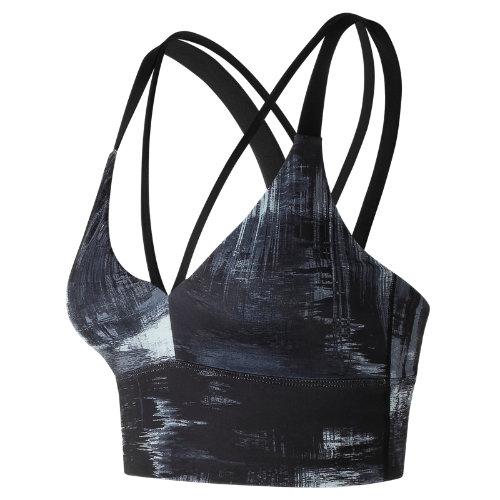 New Balance 73463 Women's Printed Strappy Crop Top - Green/black (wt73463wvm)
