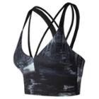 New Balance 73463 Women's Printed Strappy Crop Top - Green/black (wt73463wvm)