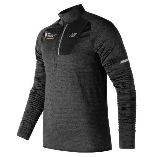 New Balance 73220 Men's Nyc Marathon Finisher Nb Heat Half Zip - Black (mt73220vbk)