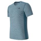 New Balance 61033 Men's Striped Sonic Top - Blue (mt61033rip)