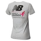 New Balance 4151 Women's Pink Ribbon Shoe Anniversary Tee - Athletic Grey, Komen Pink, Black (rwgt4151ag)