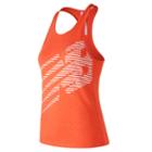 New Balance 73126 Women's Graphic Heather Tech Racerback - Orange (wt73126vtr)