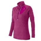 New Balance 53209 Women's Performance Merino Half Zip - Azalea (wt53209aza)