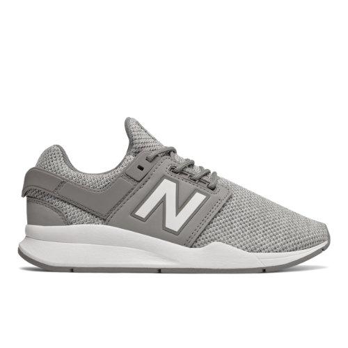 New Balance 247 Kids Grade School Lifestyle Shoes - Grey/white (gs247ag)