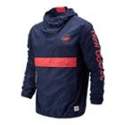 New Balance 93670 Men's Packable Anorak With Removable Hippack - Black/red/yellow (mt93670nin)