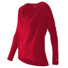 New Balance 53452 Women's Draped Layer Ls Top - Cerise (wt53452ce)