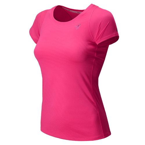 New Balance 4325 Women's Pink Ribbon Accelerate Tee - Amp Pink (rwrt4325apn)