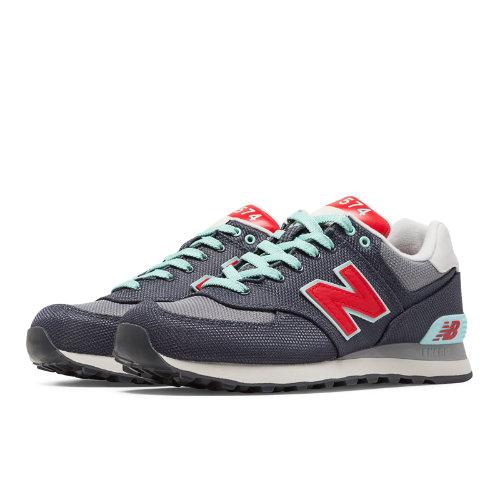 New Balance 574 Winter Harbor Women's 574 Shoes - Grey/light Grey/red (wl574whc)