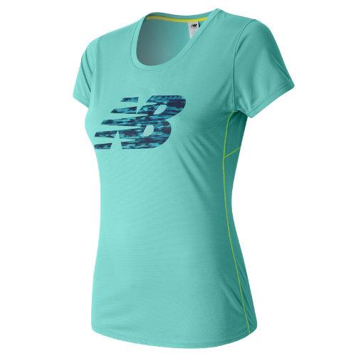 New Balance 53162 Women's Accelerate Short Sleeve Graphic - Blue/navy (wt53162aqu)