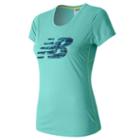 New Balance 53162 Women's Accelerate Short Sleeve Graphic - Blue/navy (wt53162aqu)