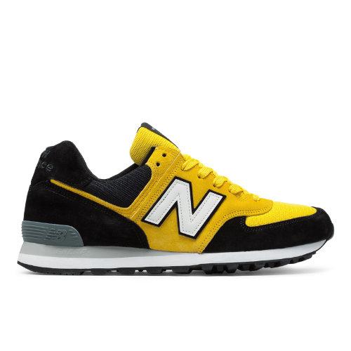 New Balance 574 Walk Off Ny Men's 574 Shoes - Black/yellow (qot3us574)