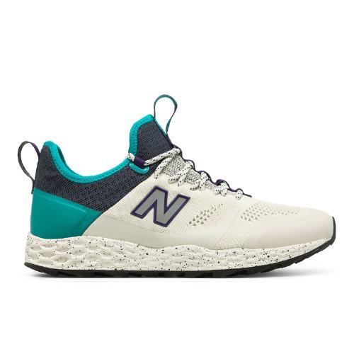 New Balance Fresh Foam Trailbuster Men's Outdoor Sport Style Sneakers Shoes - Off White/green/purple (mfltbdwp)