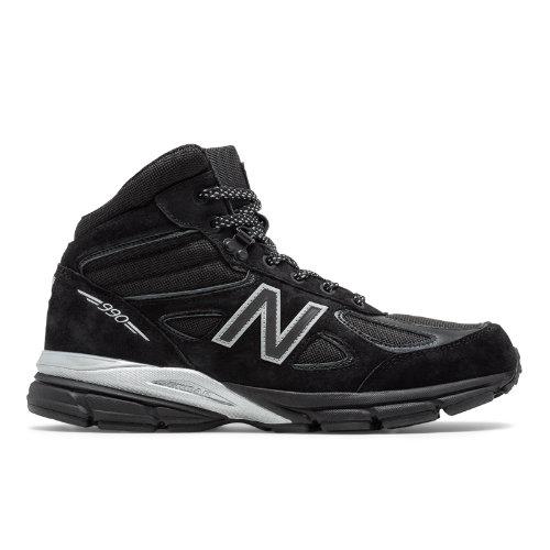 New Balance 990v4 Mid Black Panther Men's Made In Usa Shoes - (mo990-v4bp)