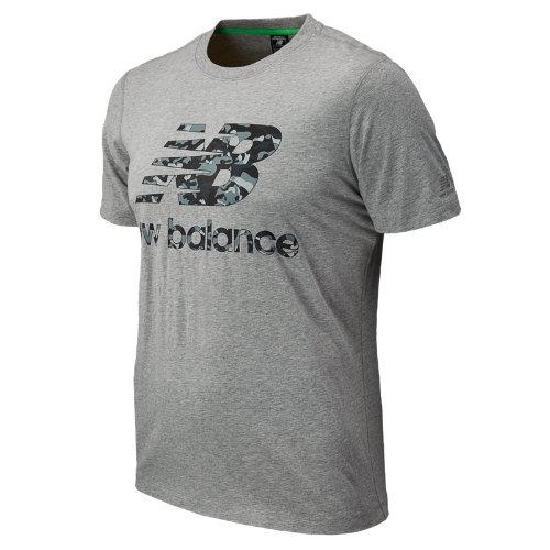 New Balance 5123 Men's Nb Camo Ss Tee - Heather Grey, Slate, Black (amlt5123hg)