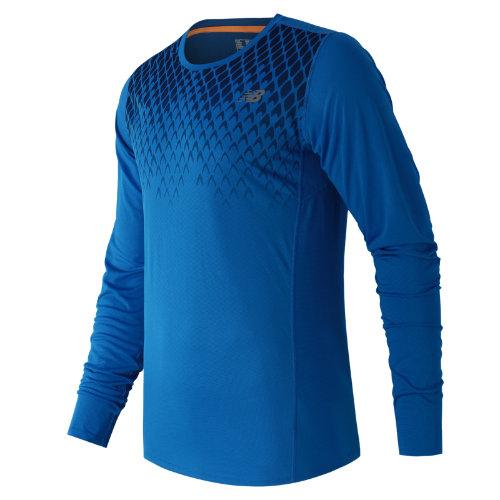 New Balance 53065 Men's Accelerate Long Sleeve Printed Top - Sonar Print (mt53065snp)