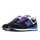 New Balance 574 Core Plus Women's 574 Shoes - Black/purple/bolt (wl574mox)