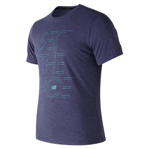 New Balance 83078 Men's Pace Heather Tech Tee - (mt83078)