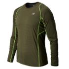 New Balance 4327 Men's Accelerate Long Sleeve - Combat Green, Hi-lite (mrt4327cmb)