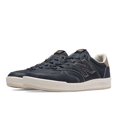 New Balance 300 Leather Men's Court Classics Shoes - Navy, Tan (crt300df)