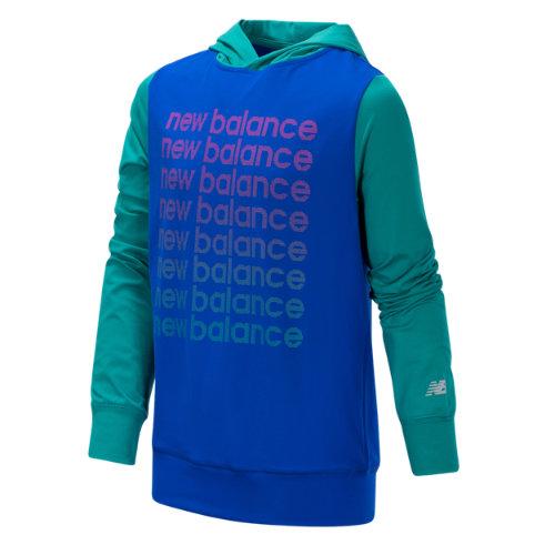 New Balance 15283 Kids' Hooded Pullover - Blue (gt15283uvb)