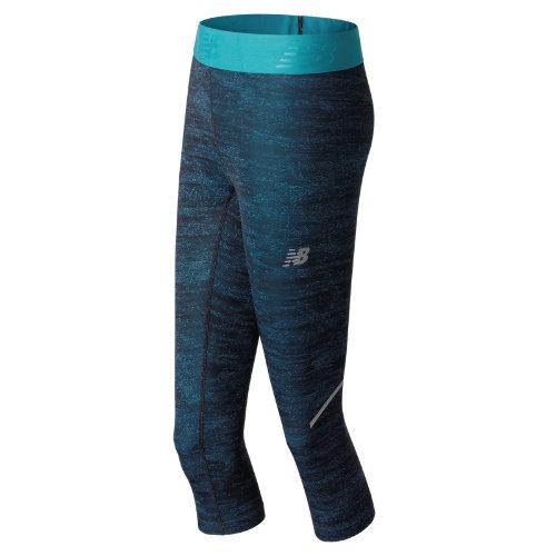 New Balance 71154 Women's Accelerate Printed Capri - Green (wp71154phw)