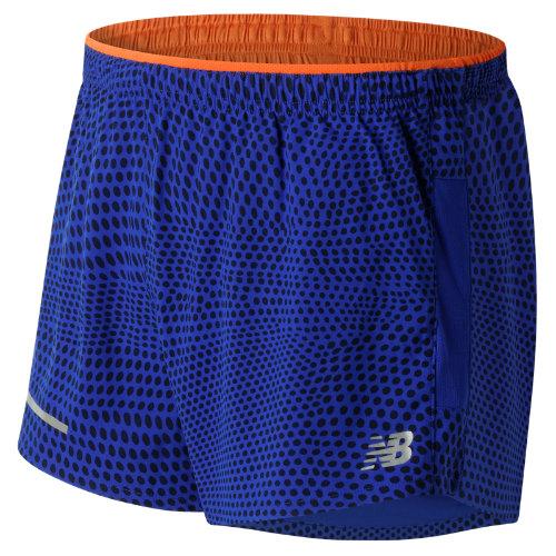 New Balance 61231 Men's Impact 3 Inch Split Short - Blue/orange (ms61231mrp)