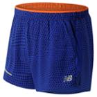 New Balance 61231 Men's Impact 3 Inch Split Short - Blue/orange (ms61231mrp)