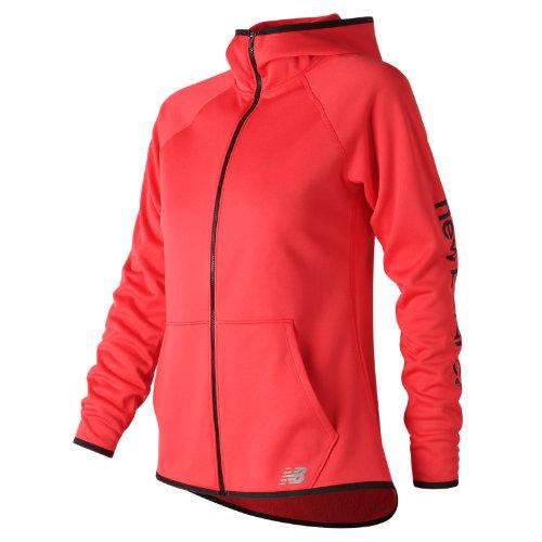 New Balance 73157 Women's Nb Corefleece Full Zip - Red (wj73157enr)