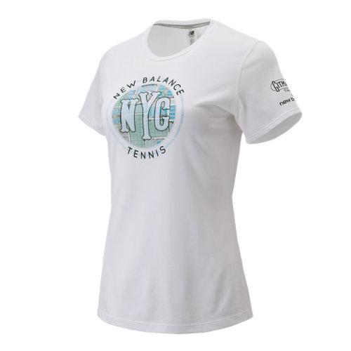New Balance 93448 Women's Court Graphic Tee - White (wt93448wt)