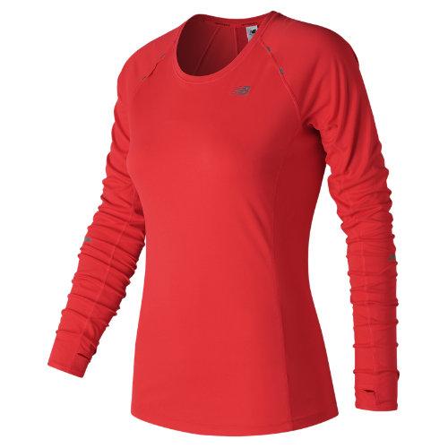 New Balance 63224 Women's Nb Ice Long Sleeve - Red (wt63224enr)