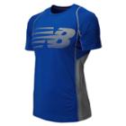 New Balance 5130 Men's Accelerate Short Sleeve Print - Optic Blue, Steel (mrt5130otb)