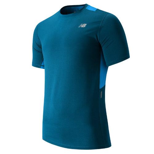 New Balance 53224 Men's Nb Ice Short Sleeve - Deep Water, Bolt (mt53224dtb)