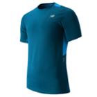 New Balance 53224 Men's Nb Ice Short Sleeve - Deep Water, Bolt (mt53224dtb)