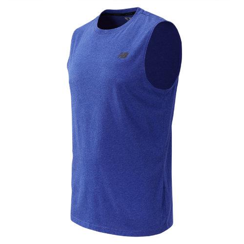New Balance 73081 Men's Heather Tech Sleeveless - Blue (mt73081try)