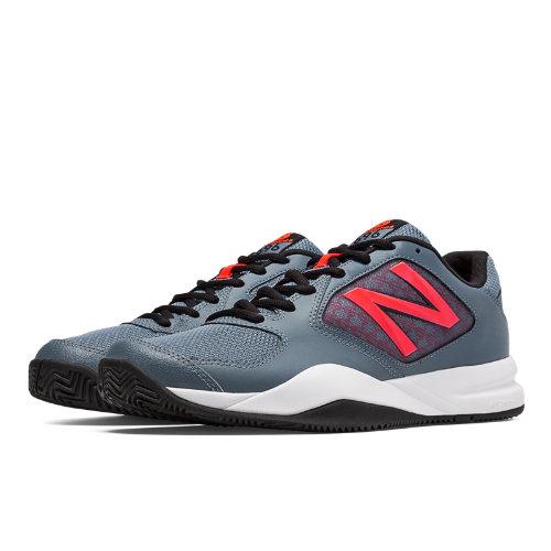 New Balance 696v2 Men's Tennis Shoes - Grey, Flame (mc696go2)