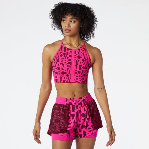 New Balance Womens Relentless Printed Crop Top